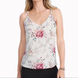 White House Black Market Reversible Floral Tank